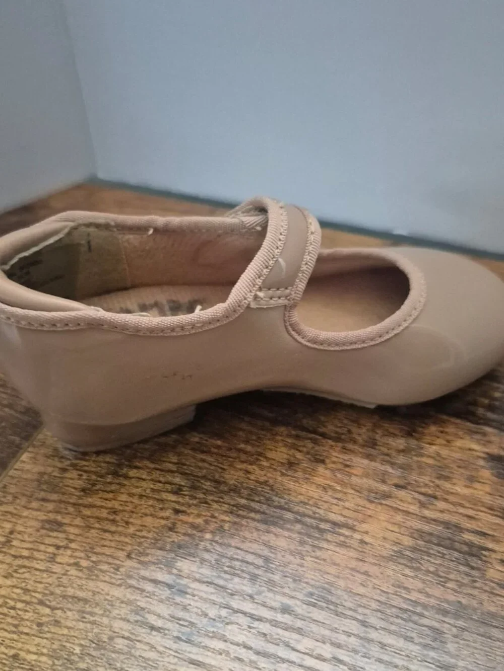 Tap Shoe Weissman Beginner Hook & Loop W2600 Child Girl 7CM Caramel beige brown